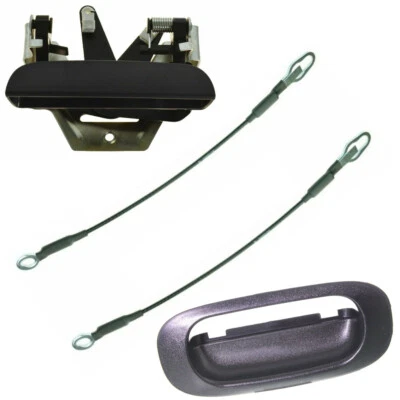 4pc Rear Tailgate Handle Bezel Cables Straps Set for 1997-2004 Dodge Dakota - Image 1 of 4