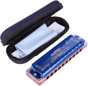 EASTTOP T008K 10Hole Blues Harmonica Diatonic Blue Harmonica Mouth Organ Gift US - Picture 1 of 23