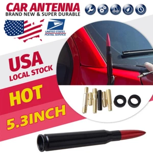 Kits de antena aérea de aluminio antena bala de coche roja tornillo universal USA STOCK - Imagen 1 de 12
