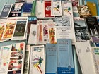 vintage gas stations paper street road maps - Various cities years 40s, 50s 60s