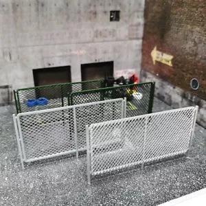 Diorama 1/87/64/50/35 Recinzione Modello City Street Layout Props Scena Display Model - Foto 1 di 40