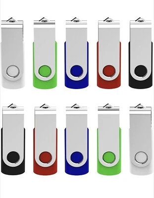 10 Pks USB Flash Drive Memory Stick Thumb Drive 16GB Multicolor #I2 - Image 1 of 2
