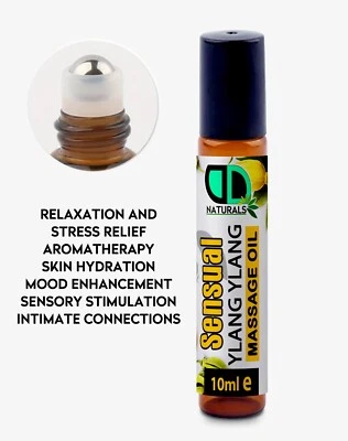 DD TECK Ylang Ylang Massageöl Rollerball - Fördert Entspannung, Stressabbau 10ml