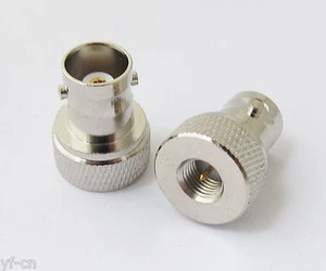 50x BNC Female Jack to SMA Male Disc RF Coaxial Connector Adapter Nickel Plated - Picture 1 of 5
