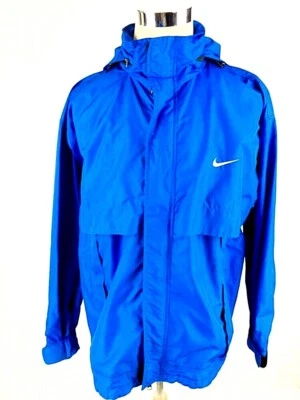Nike White Label Vented Hoodie Full Zip Jacket L Large Blue 90s Swoosh Clima Fit - Image 1 of 4