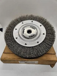 WEILER 3A197A, 8" Drahtradbürste gecrimpter Stahl 2" Dornloch mit 5/8" Adapter - Bild 1 von 5