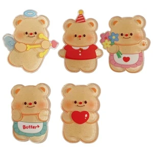 Sweet 2000s Girls Hairpins Butter Bear Handmade Hairpins Heart Glitter Hair Clip - Picture 1 of 13
