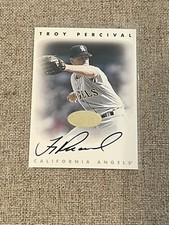 Troy Percival Autograph 1996 Leaf Signature Series Gold NO# (NM/MT)