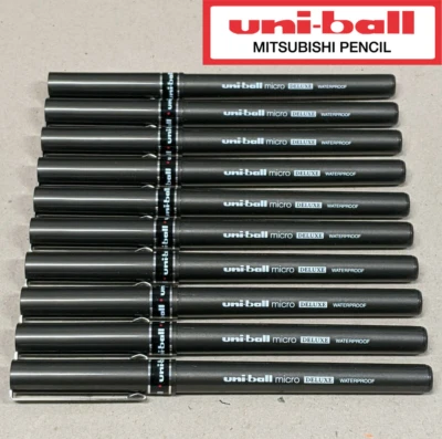12 x Uni-ball Eye Pigment Ink Deluxe Roller Ball Pen Red 0.5mm Micro UB-155 - image 1 of 4
