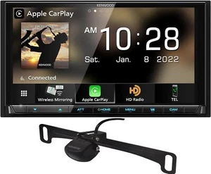 KENWOOD DMX958XR 6.8" AM FM HD CarPlay, Android Auto, CMOS-230LP Camera Bundle - Picture 1 of 17