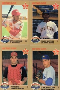 1988 TEXAS LEAGUE ALL STAR MINOR LEAGUE TEAM- GRAND SLAM- LOT OF 8 SETS - Picture 1 of 1