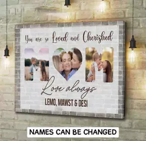 Personalized wall art Canvas For Mom, Gift For Mom, Gift For Mother's Day, Names - Picture 1 of 3