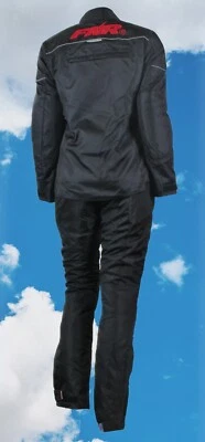 FMR DAMEN MOTORRADKOMBI TEXTILKOMBI JACKE+HOSE Protektoren Atmungsaktive 34-44