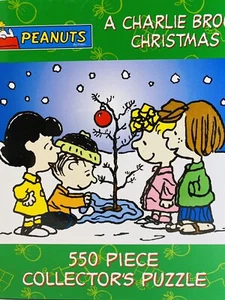 Rare Charlie Brown Christmas Collector’s Puzzle In Metal Tin 500 Pc Sealed - Picture 1 of 7