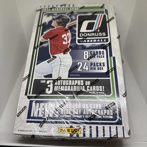 FACTORY SEALED 2025 Donruss MLB Baseball Hobby Box Find 3 Autos Or Mem On Averag - Picture 1 of 9