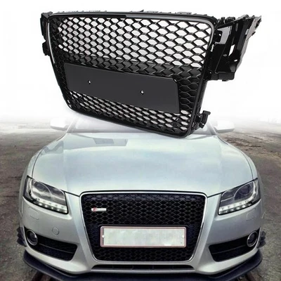 PARA AUDI A5/S5 B8 2008-12 MALLA DEPORTIVA NIDO DE ABEJA ESTILO RS5 REJILLA HEXAGONAL PARRILLA NEGRA Foto 1 de 4
