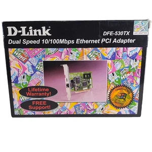 D Link Dual Spe Ethernet PCI Adapter DFE-530TX 10/100Mbps - Picture 1 of 5