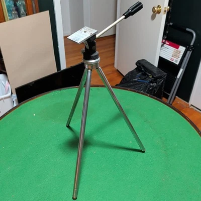 Vintage Solid Metal 18" Tall Aluminum Mount Camera Tripod 1950s Adjustable - Image 1 of 4