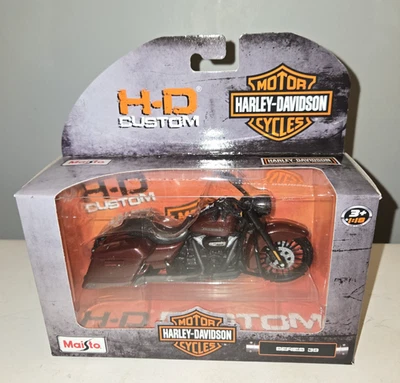 Harley Davidson Road King Special Burgundy 2017 1:18 Maisto Motorcycle Series 39 Foto 1 de 4