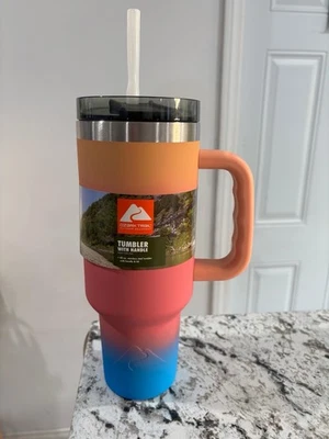 Vaso Ozark Trail 40 oz tapa y pajita de vaso de acero inoxidable con aislamiento al vacío Foto 1 de 4