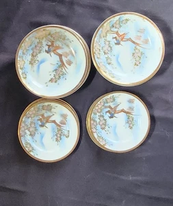 Juego de platos japoneses vintage 12 piezas porcelana pintada a mano dos tamaños - Imagen 1 de 9