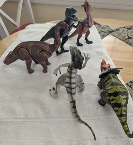 5 KID GALAXY DINOSAURIER Figuren EINWEG KONVOLUT 5 Jurassic Dino beweglich farbig - Bild 1 von 18