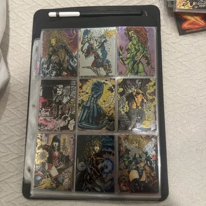 1994 LADY DEATH CHROMIUM COMPLETE 100 BASE CARD SET Series 1 plus 9 chase cards - Picture 1 of 3