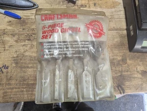 Craftsman Wood Chisel Set 1/4 1/2 3/4 1" 1-1/4" Made in USA 5 pcs - Part # 36859 - Picture 1 of 15