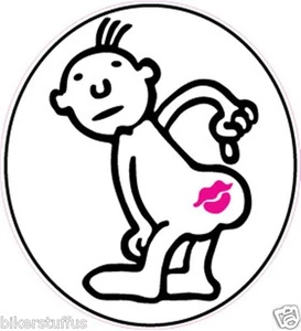 KISS MY BUTT AUFKLEBER LAPTOP AUFKLEBER BUMPER STICKER TOOLBOX STICKER FENSTER  - Bild 1 von 1