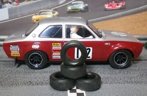 1/32 URETHANE SLOT CAR TIRE 2pr PGT-21083FF  fit Scalextric Ford Escort Racer - Bild 1 von 1