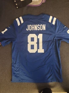 NFL Nike Game Jersey Indianapolis Colts - Andre Johnson Jersey - Men’s Size L - Picture 1 of 2