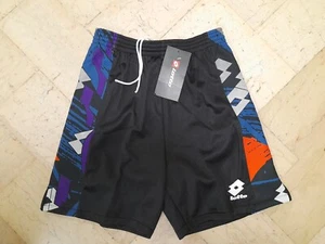 Short calcio Portiere Lotto L Pantaloncino Vintage 90's Nero Viola Made Italy - Foto 1 di 5
