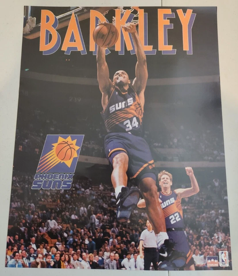 Charles Barkley Suns 1993 Starline  16x20 Poster NOS Danny Ainge - Image 1 of 1