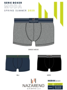 3 Boxer Uomo Nazareno Gabrielli in Cotone Elasticizzato Parigamba Intimo 844 - Foto 1 di 2