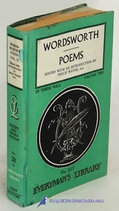 Poems of Wm. WORDSWORTH Vol. 2 only (of 3) Fair Everyman's Library HC/DJ 88374 - Picture 1 of 2