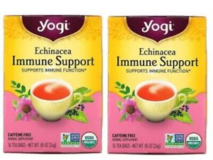 YOGI TEA Echinacea Immune Support - 16 Tea Bags ( 2 Pack )