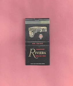Riviera Hotel Casino The Magnificent Hotel Los Vegas Orig. Unstruck Matchbook - Picture 1 of 3