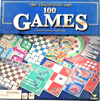 Traditions 100 Games Chess Checker Dice Family Fun Activity 5 boards - Image 1 of 3
