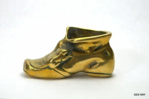 Zapato soporte palillos de dientes vintage de latón dorado miniatura Astray Matchings - Imagen 1 de 6