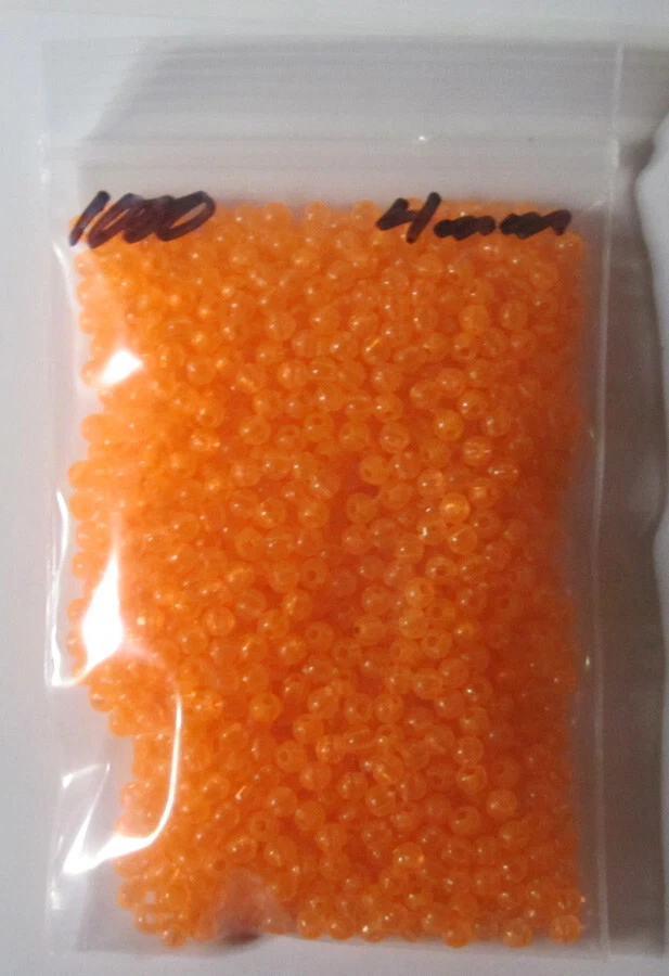 1000 4mm Orange Round plastic beads CREATE YOUR OWN WALLEYE RIGS bobber stops - Image 1 of 1