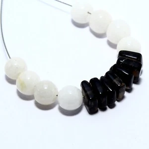 Smoky Quartz Flat Square Opal Beads Briolette Natural Loose Gemstone Jewelry - Picture 1 of 5