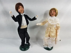 Byers Choice Matched Dancing Victorian Couple Man Woman Dancers 1999 HTF EXC - Picture 1 of 3