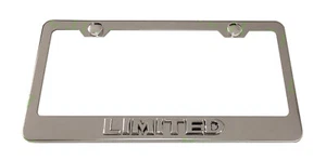 Chrome 3D Letter Limited Emblem Chrome Stainless License Plate Frame Rust Free - Picture 1 of 2