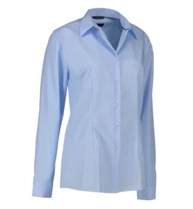 ID Identity Non Iron Blouse, Iron Free Light Blue #0257 Sz M Women - Picture 1 of 1