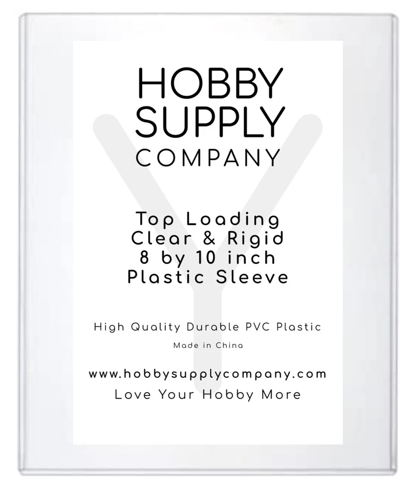 AMCO TEN (10) 8x10 Inch Rigid Plastic Photo Top Loader Clear Toploader Sleeve 18473