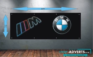 CAR LOGO BMW - Workshop, Garage, Office or Showroom PVC BANNER - 6FT x 2FT - Picture 1 of 5