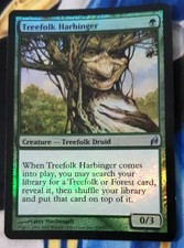 Treefolk Harbinger FOIL MTG Lorwyn Green Creature Heavily Played x1 OC2