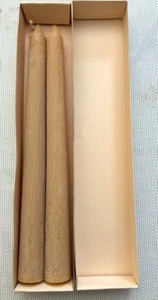 Beeswax candles, two in a box, bought in an Amish country, IN 9x 1 never used - Picture 1 of 5