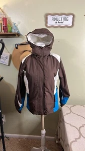 SNOZU Women’s Ski Snowboard White/Blue/ Blue Hooded Jacket Size Small - Picture 1 of 16