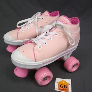 Pattini da velocità Roller Derby Zinger Youth Big Girl's taglia 3 rosa classici quad - Foto 1 di 10